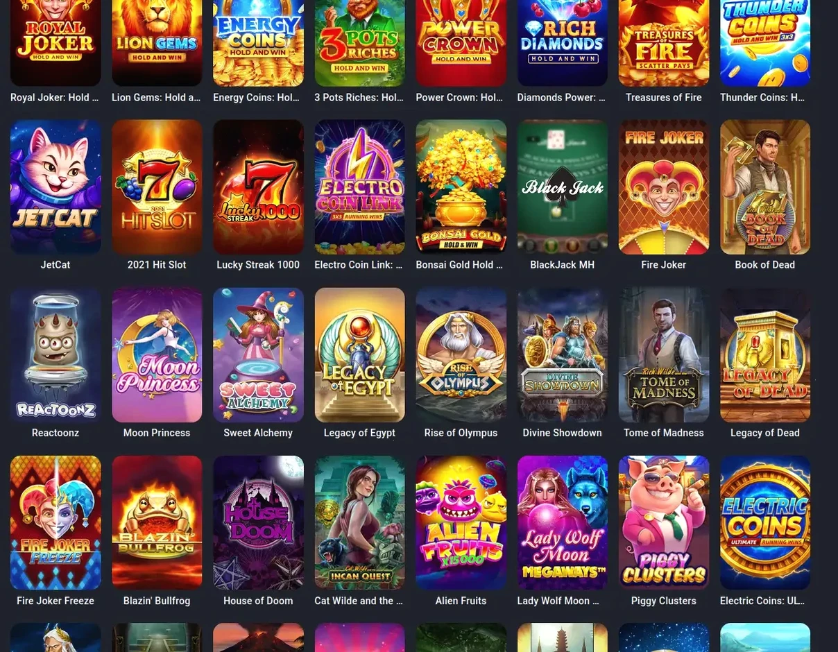Интерфейс онлайн казино Лекс на мобильном устройстве